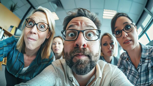 Un grupo de directores divertidos, amigables y felices sentados uno al lado del otro participando en una conversación animada y compartiendo anécdotas