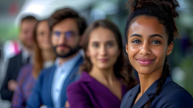 Grupo diversificado de empregados em fundo branco destacando a inclusão da diversidade no local de trabalho Conceito Diversidade no local de traballo Inclusão dos empregados Cultura corporativa Fundo branco