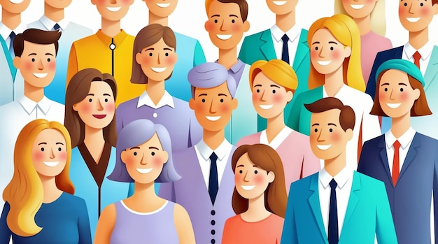 Un grupo diverso de personas sonrientes en una comunidad
