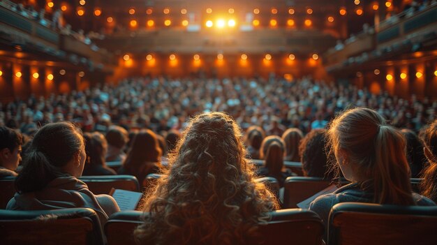 Un grupo de estudiantes participando en el debate