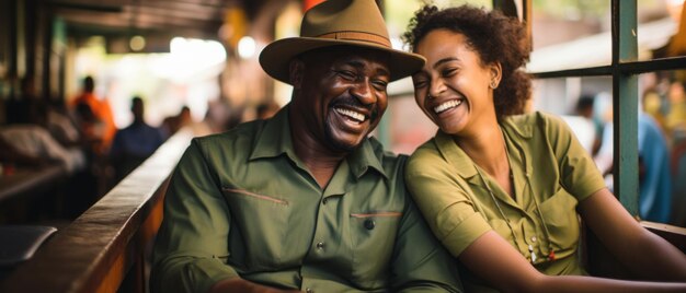 Grupo feliz y alegre de personas sonriendo IA generativa