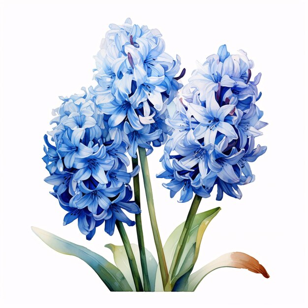 un grupo de flores azules