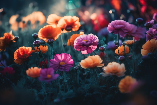 un grupo de flores que se pueden encontrar en la hierba