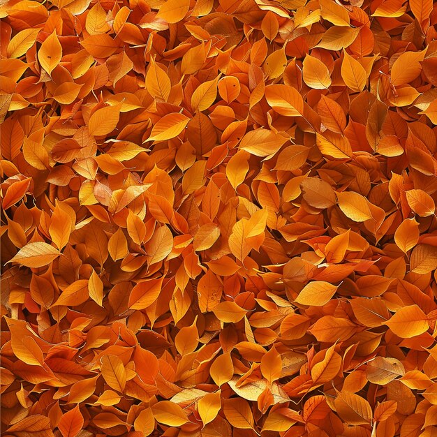 Foto grupo de fondo hojas de naranja de otoño