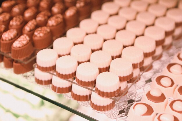 Grupo de galletas variadas. Chispas de chocolate, avena con pasas, chocolate blanco