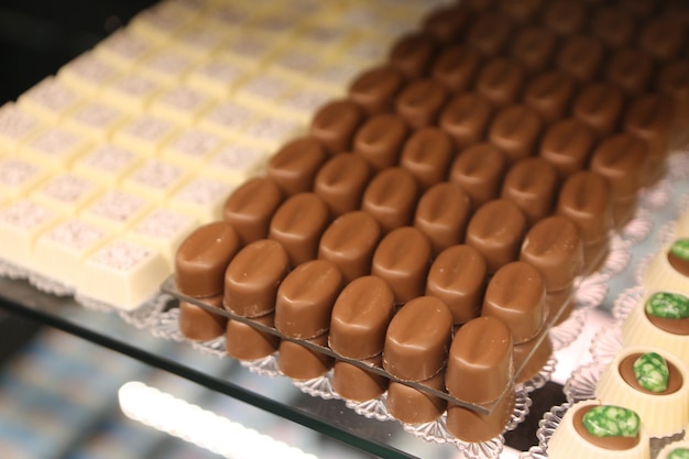 Grupo de galletas variadas. Chispas de chocolate, avena con pasas, chocolate blanco