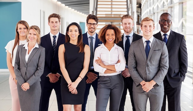 Grupo de hombres de negocios hombre y mujer