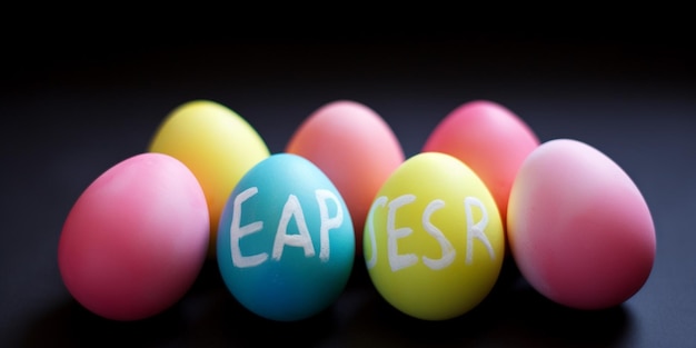 Un grupo de huevos coloridos con las palabras eap y tester escritas en ellos.