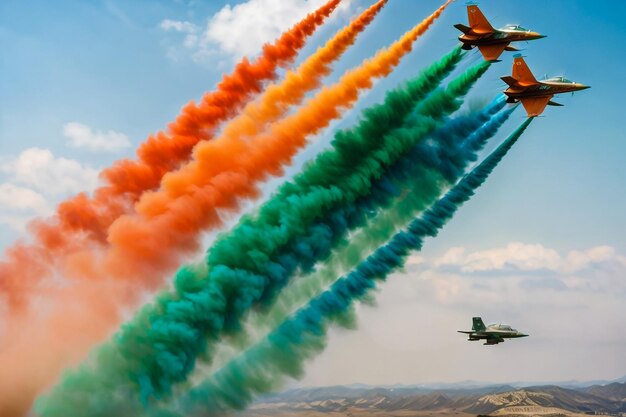 Foto grupo italiano en formación de vuelo en la internacional