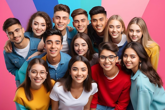 Un grupo de jóvenes posando para una foto con los brazos cruzados