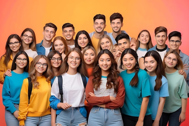 Un grupo de jóvenes posando para una foto con los brazos cruzados