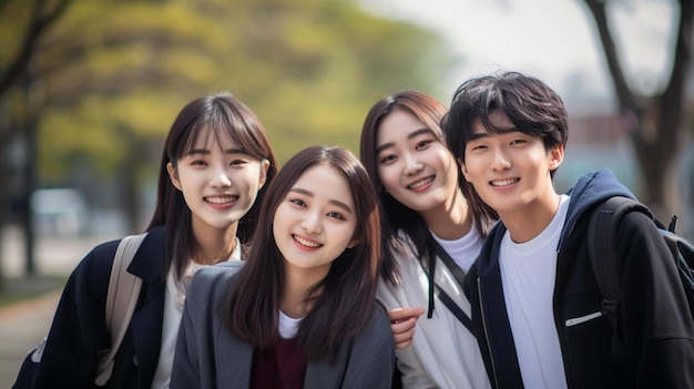 Un grupo de jóvenes posando juntos para una foto