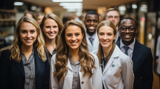 Un grupo de médicos felices servicios médicos clínicas sistema de salud