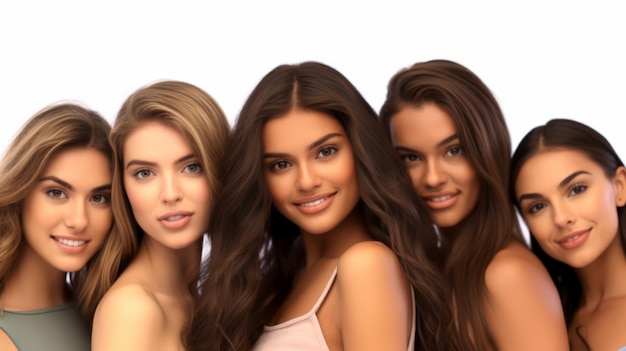 Foto grupo de modelos femeninas hispanas