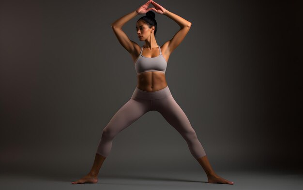 Grupo de mujeres haciendo sesión de ejercicios de posturas de yoga