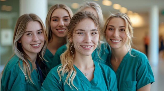 Un grupo de mujeres jóvenes unidas