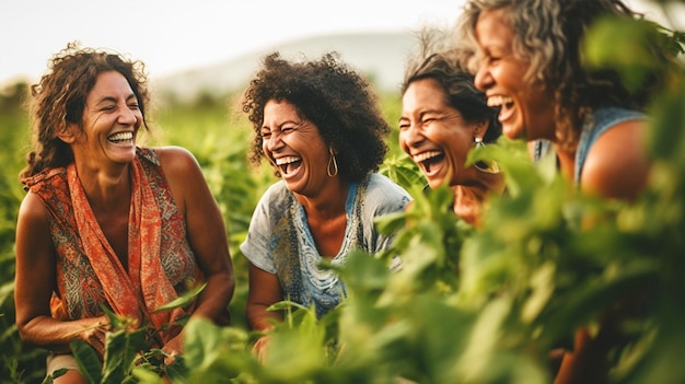 grupo de mujeres riendo