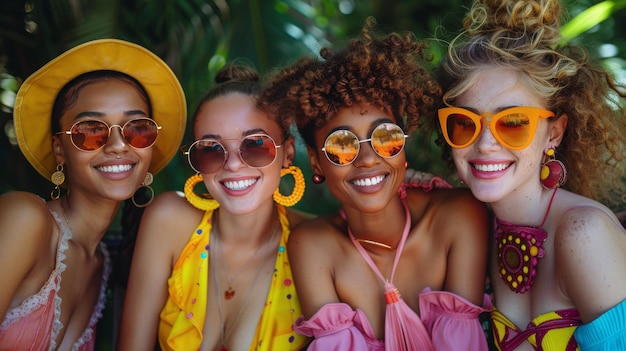 Grupo de mujeres sentadas juntas