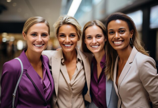 Foto grupo de mujeres unidas