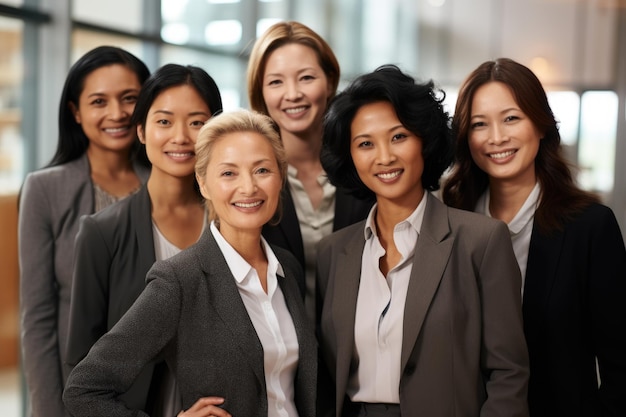 Foto grupo de mujeres unidas