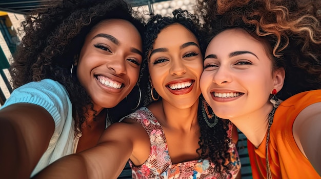 Foto grupo multicultural de amigos, pessoas de várias raças e etnias, desfrutando da companhia uns dos outros