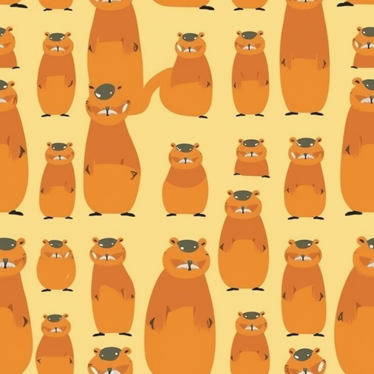 Foto un grupo de osos de dibujos animados con gafas de sol en un fondo amarillo generativo ai