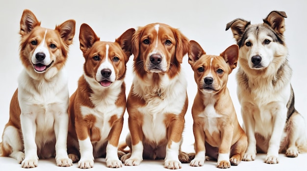 Un grupo de perros adorables
