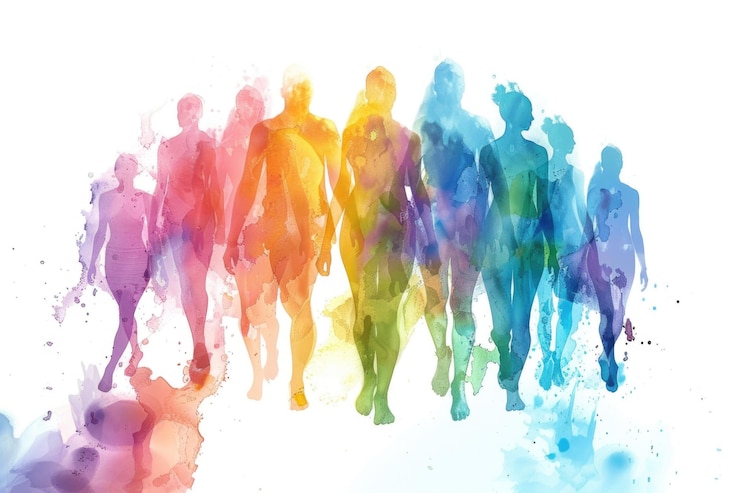 Foto un grupo de personas caminando en línea recta ideal para conceptos de negocios