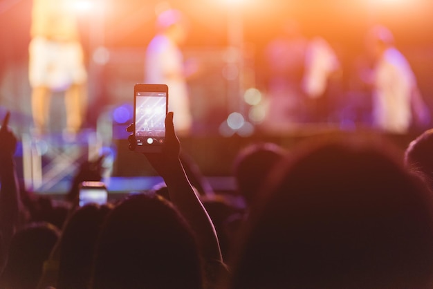 Grupo de personas en un concierto de música