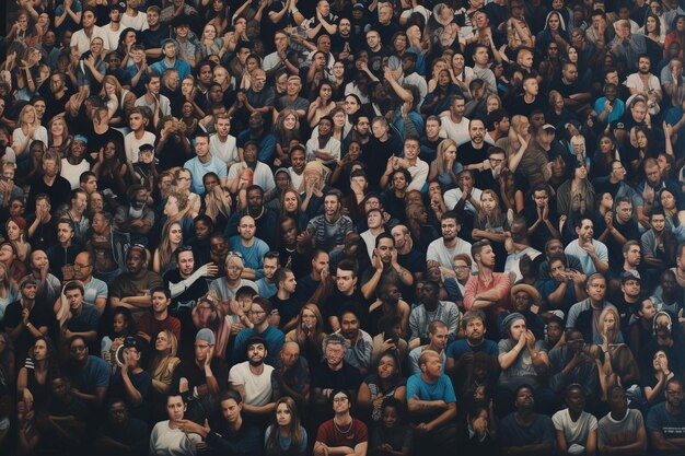 Foto grupo de personas en un concierto de música