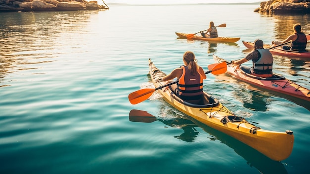 Un grupo de personas disfrutando de un día en el agua