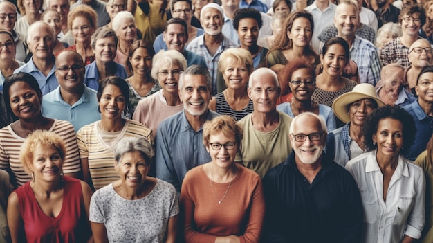 Un grupo de personas están de pie juntas, una de las cuales dice 'somos todas las personas'