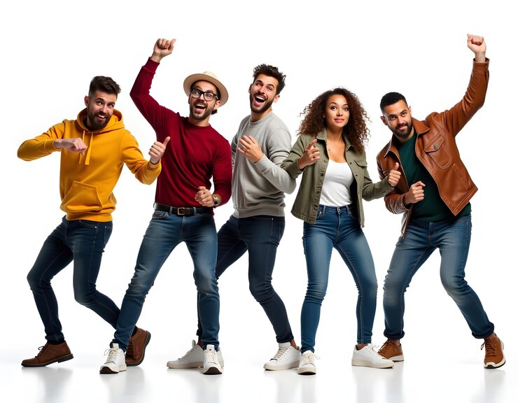 un grupo de personas están posando para una foto con las palabras la palabra en él