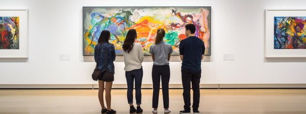 Grupo de personas durante una exposición en la galería