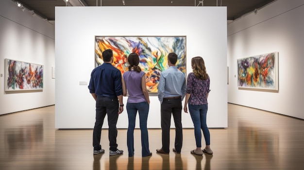 Grupo de personas durante una exposición en la galería