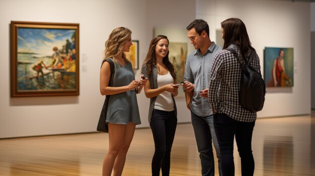 Grupo de personas durante una exposición en la galería