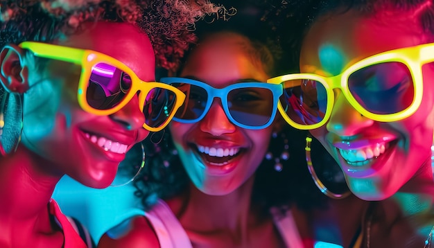 Un grupo de personas con gafas de sol y sonrientes