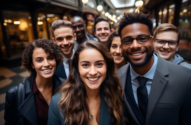 Grupo de personas en un hotel