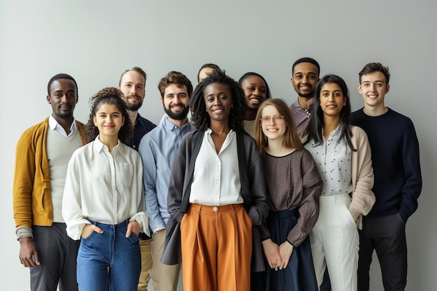 un grupo de personas de pie una al lado de la otra