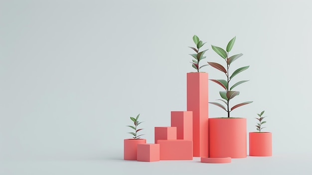 un grupo de plantas con una planta verde que crece fuera de ellas