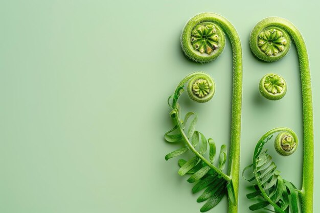 Foto grupo de plantas verdes en una superficie verde