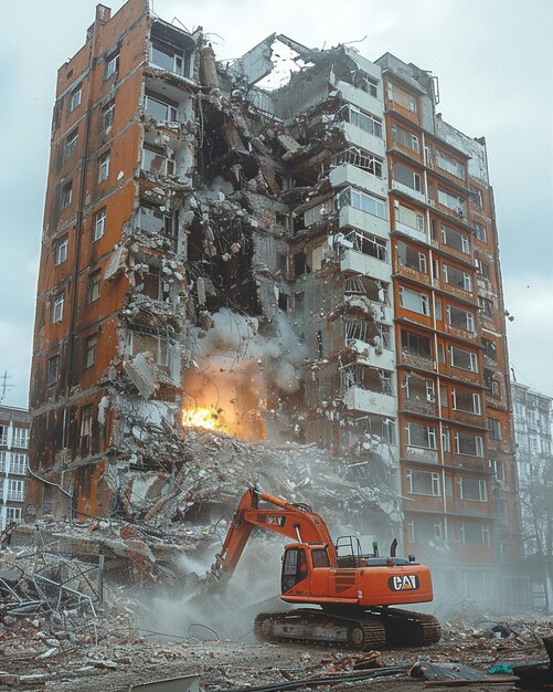 Foto un grupo de trabajadores de la construcción demoliendo papel tapiz