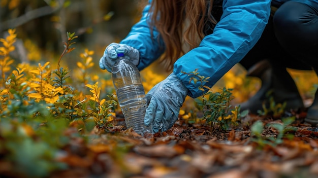 Un grupo de voluntarios limpiando la basura en el medio natural