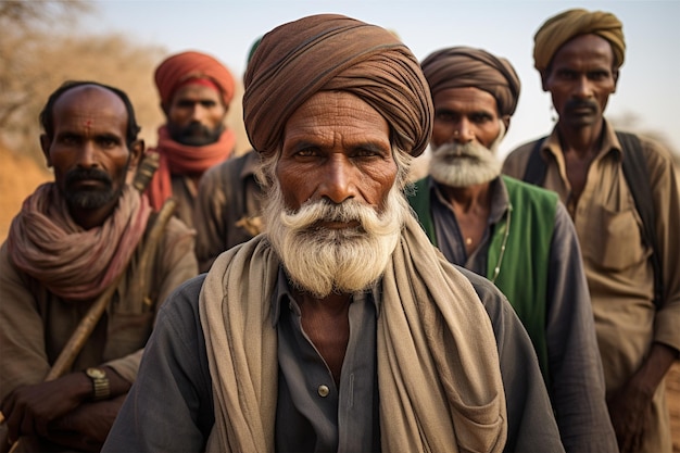 Foto grupos de aldeas indias