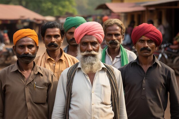 Foto grupos de aldeas indias