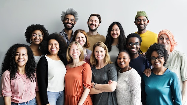 Grupos de estudiantes diversos Retrato que muestra la multiculturalidad