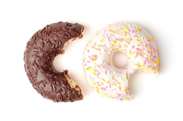 Gruppe Donuts isoliert auf weißem Hintergrund