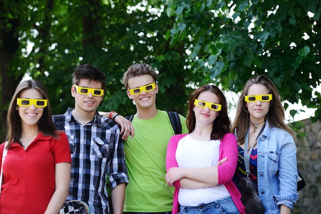 Gruppe Freunde im Park