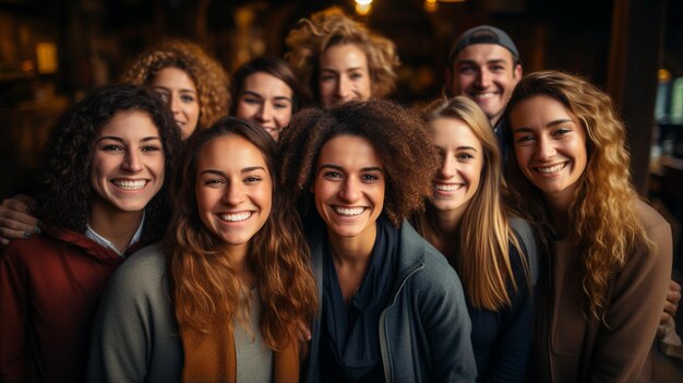 Gruppe glücklicher junger Menschen