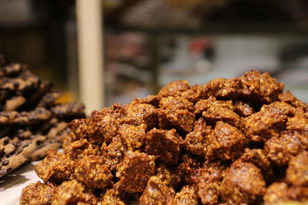 Gruppe verschiedener Kekse Chocolate Chip Haferflocken Rosinen weiße Schokolade